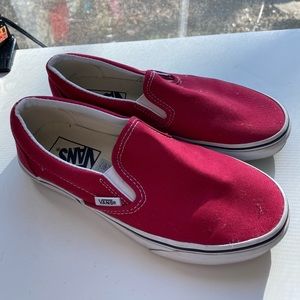 Red Slip-on Vans 🍒🍄❤️